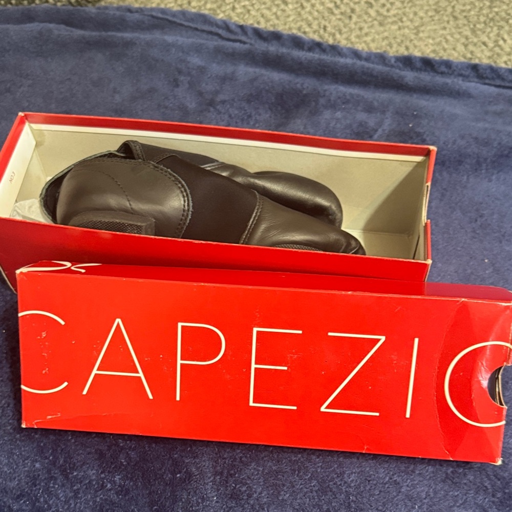 Capezio Black Slip-On Jazz Shoes